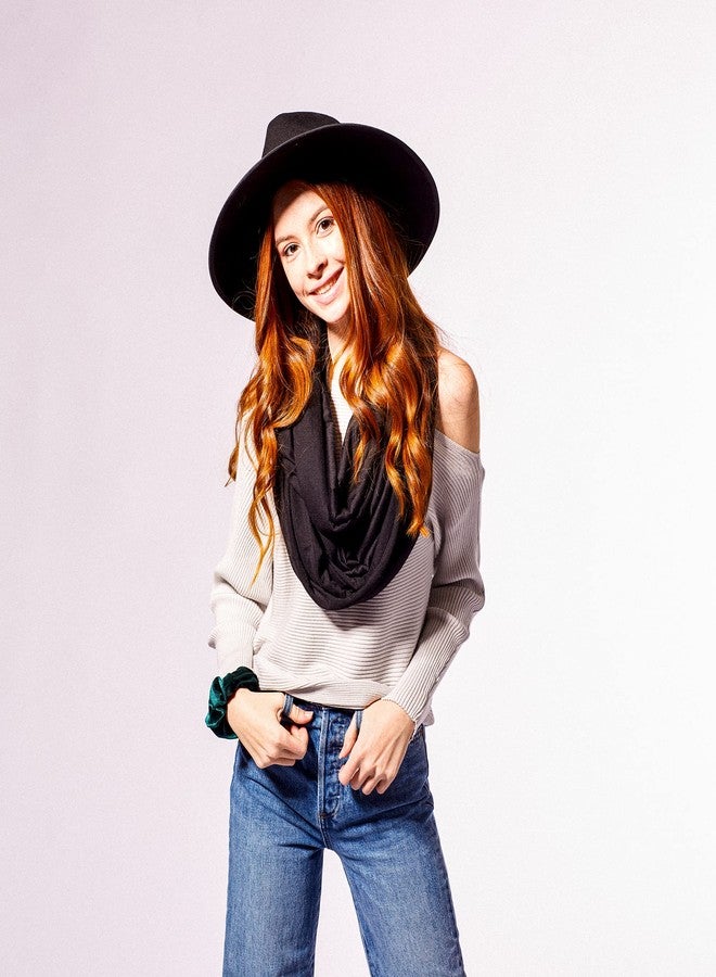 Hadley Wren وشاح إنفينيتي كلاسيكي ناعم وخفيف الوزن من هادلي رين للنساء، أسود، مقاس واحد - Image 3